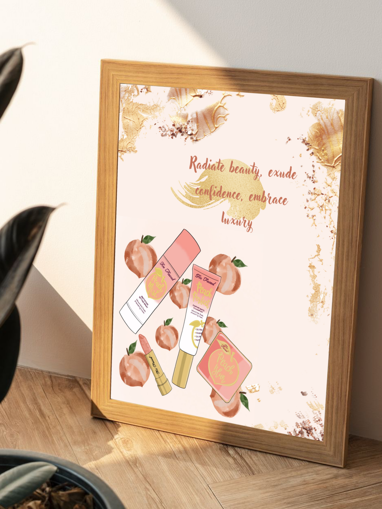 Radiate Beauty, Exude Confidence, Embrace Luxury | Aesthetic Wall Art