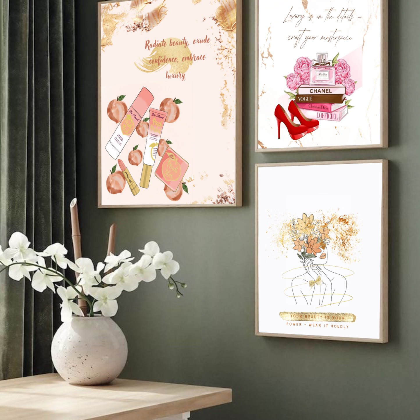 Your Beauty is Your Power – Wear It Boldly | Luxury Wall Art