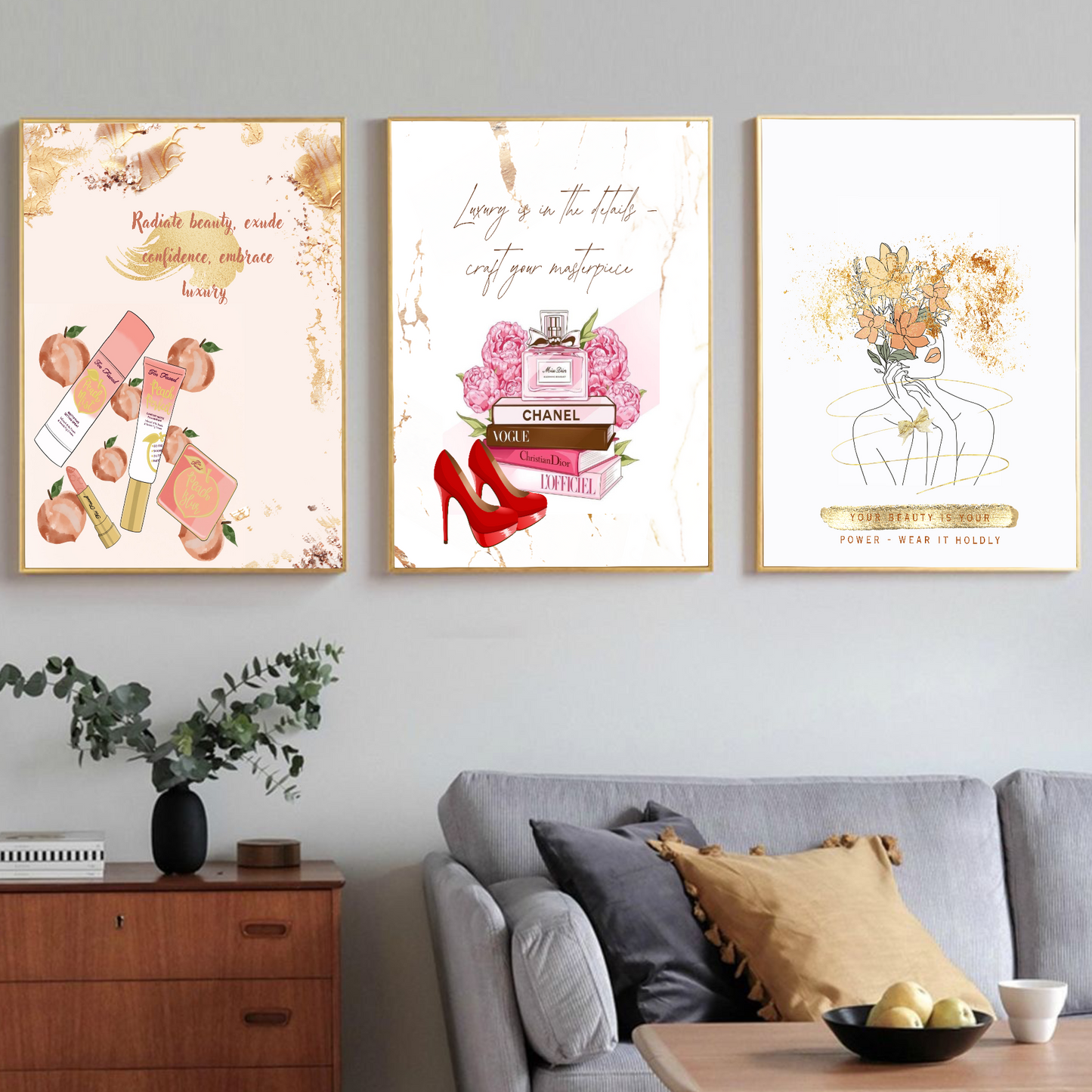 Luxury Is in the Details – Aesthetic Gold & Celestial Wall Art